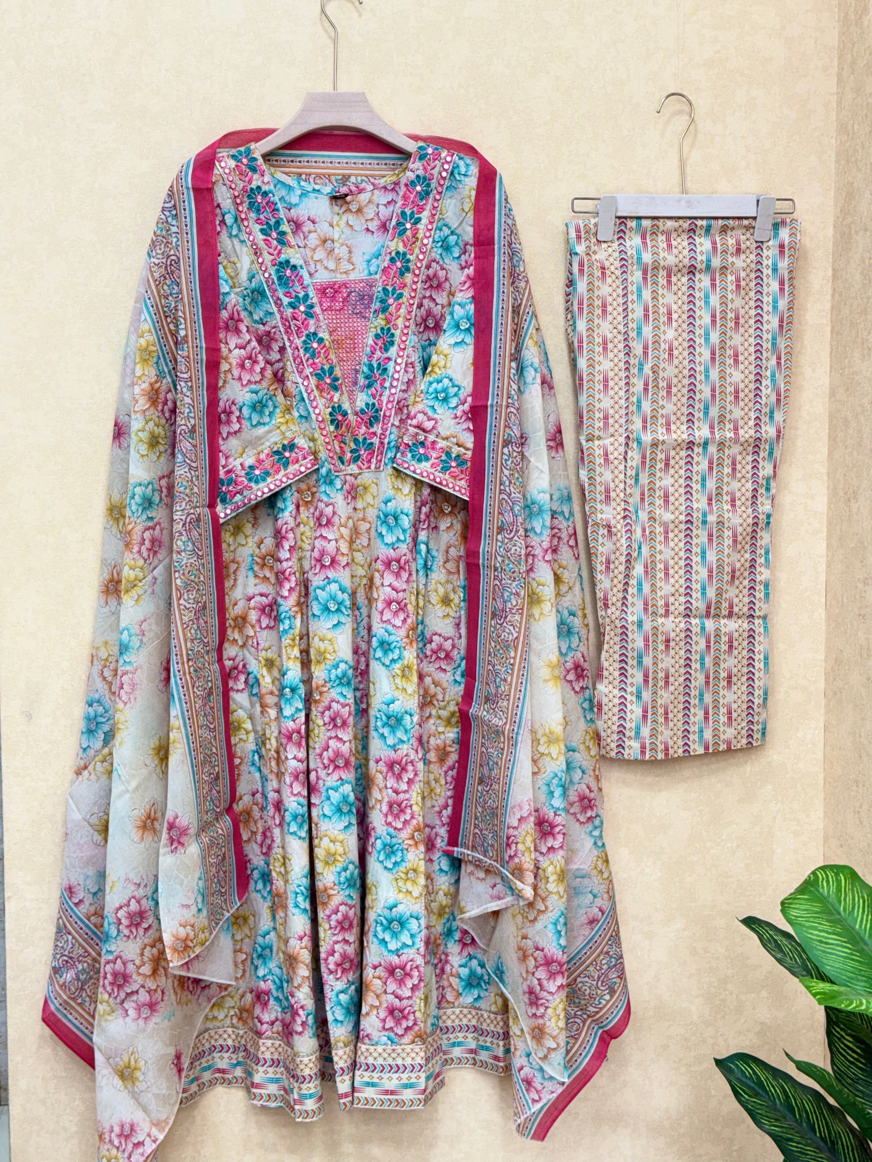 Multicoloured Anarkali