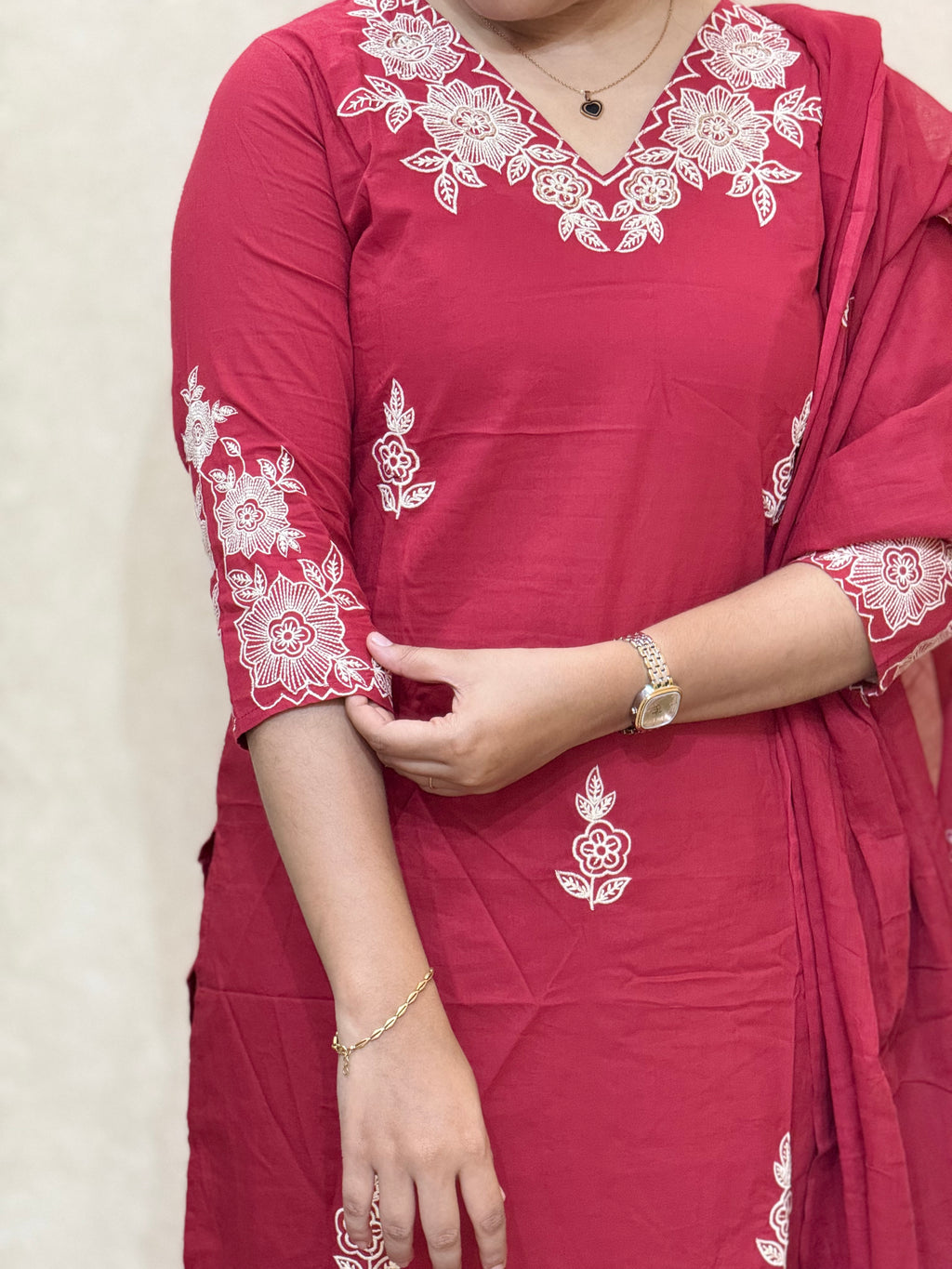 Reddish Maroon Elegance