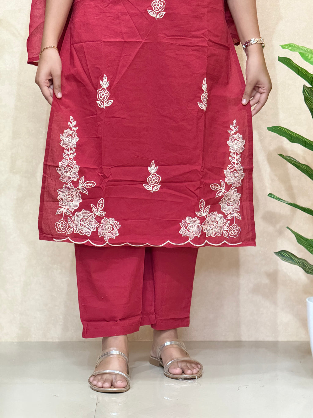 Reddish Maroon Elegance