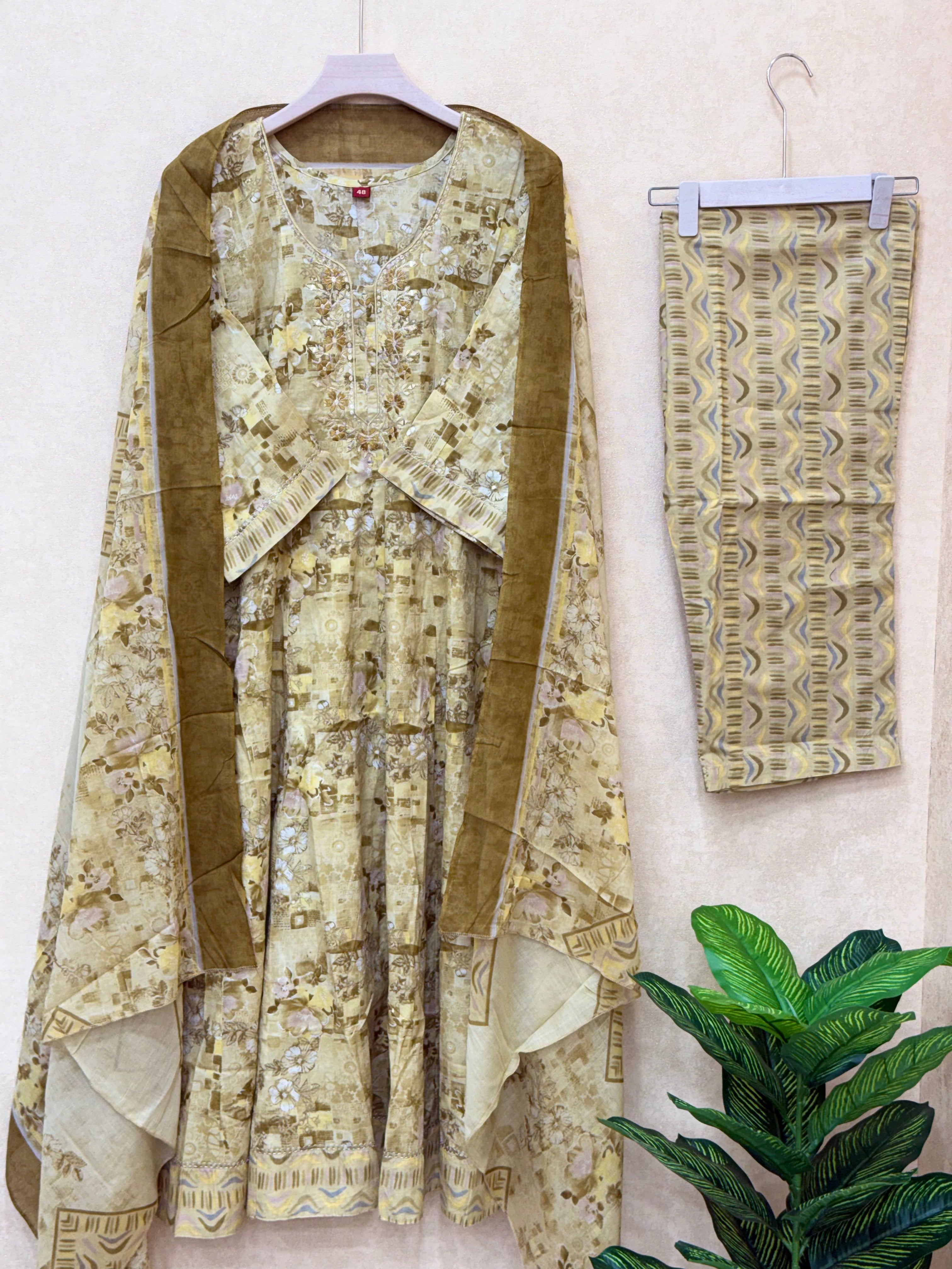 Golden Aura Anarkali