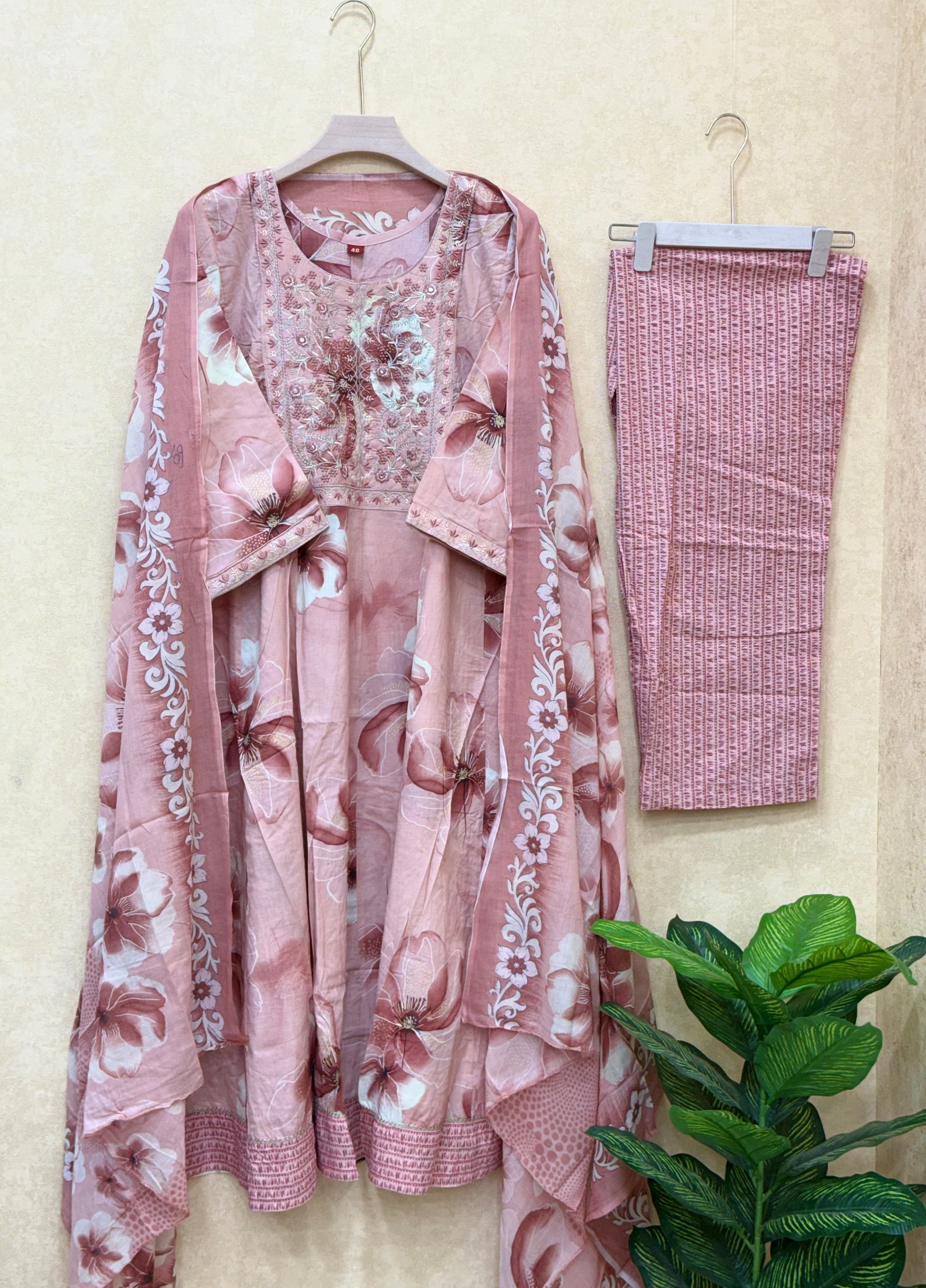 Onion pink Anarkali