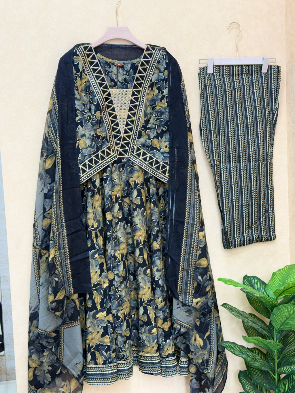Golden Black Anarkali